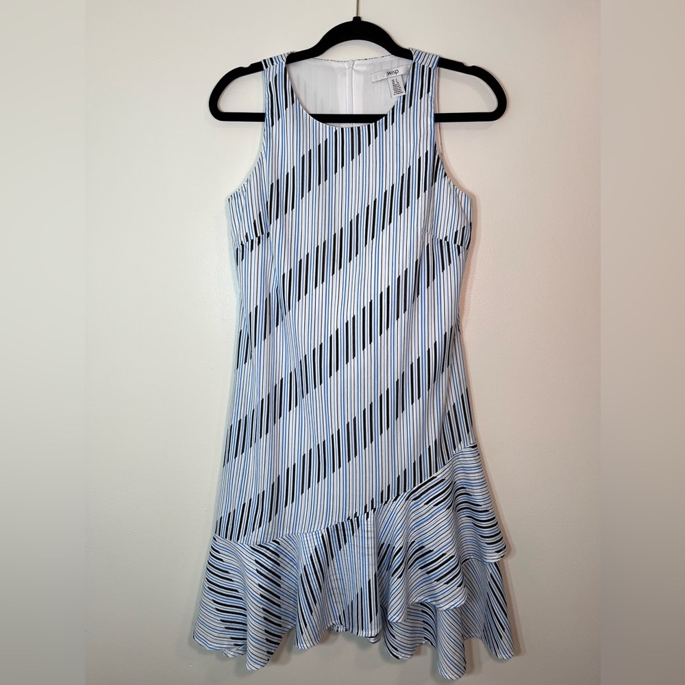 Wisp Sleeveless Dress Blue Black White 4